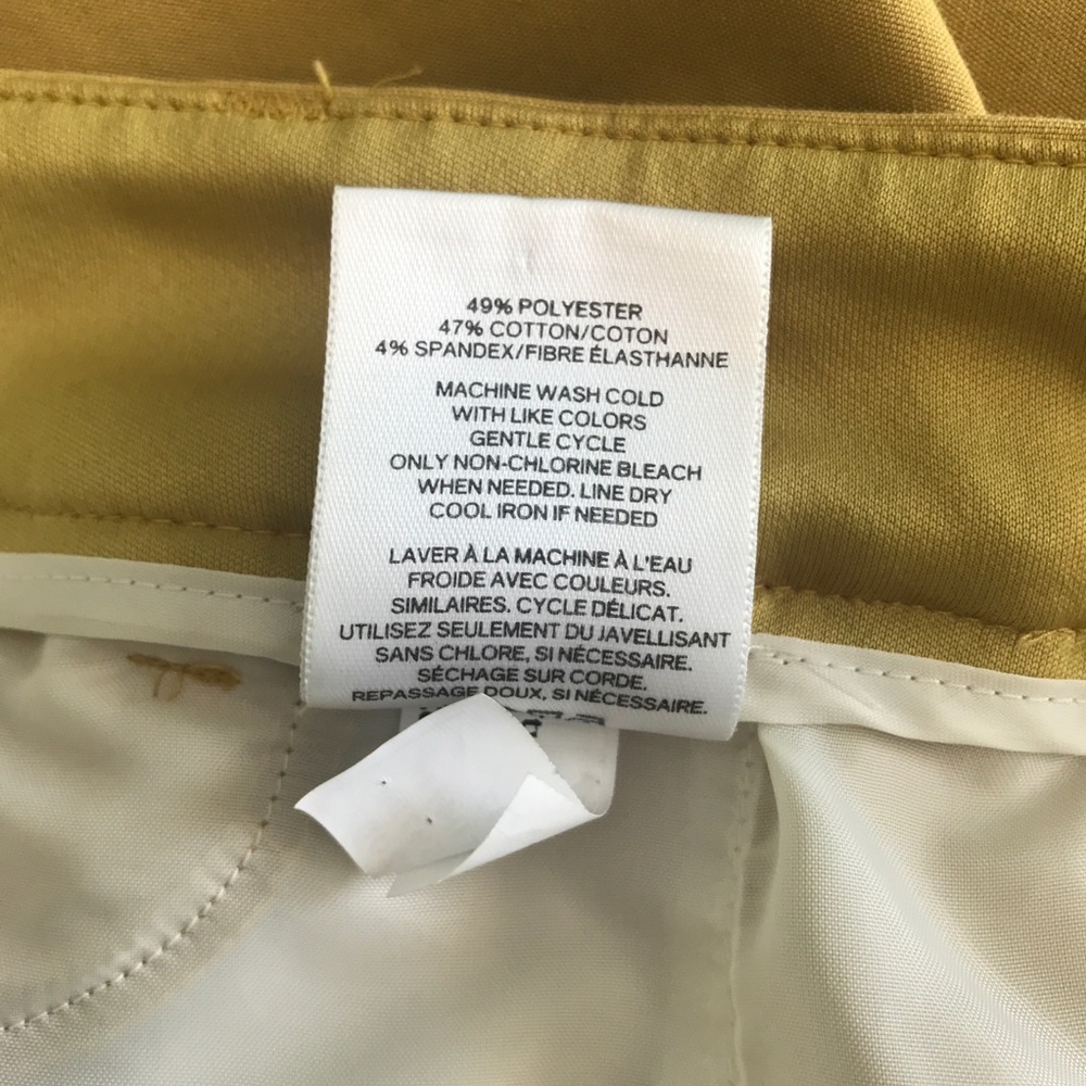 *SOLD* Express Mid Rise Ankle Curve Pant Gold - Picture 5 of 7